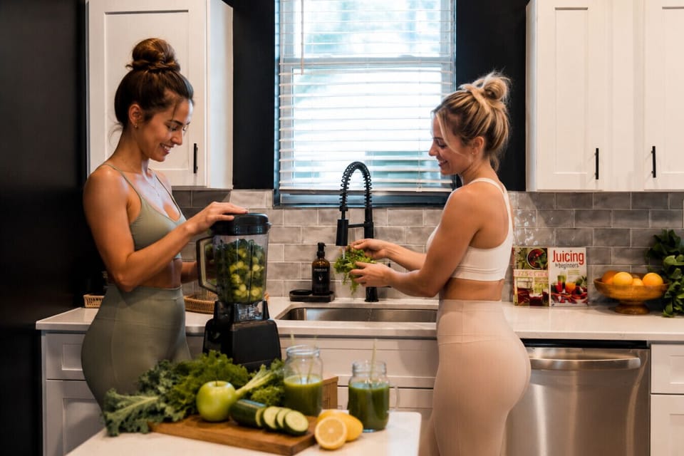 A juice bar and kitchenette in our wellness room/GYM floor!