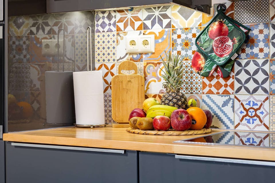 Kitchen detail with fresh fruit and decor