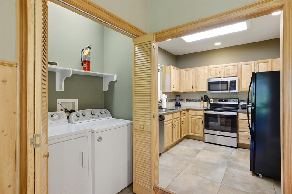 Toss in a quick load anytime with your in-unit washer and dryer, making longer stays or post-adventure cleanups simple and convenient.