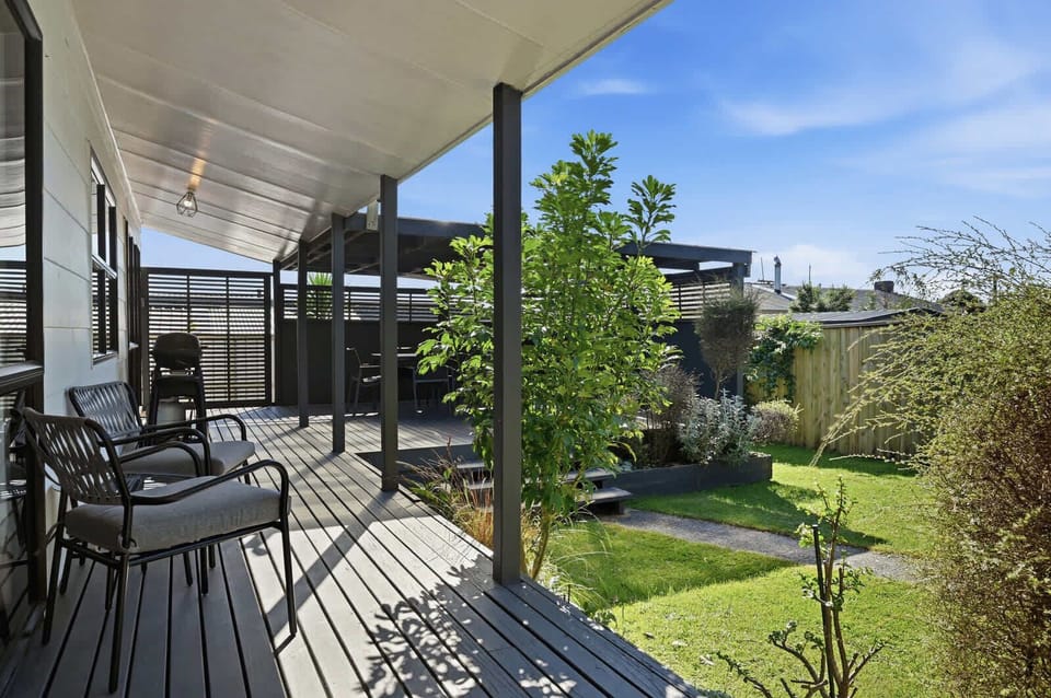 Deck with garden outlook