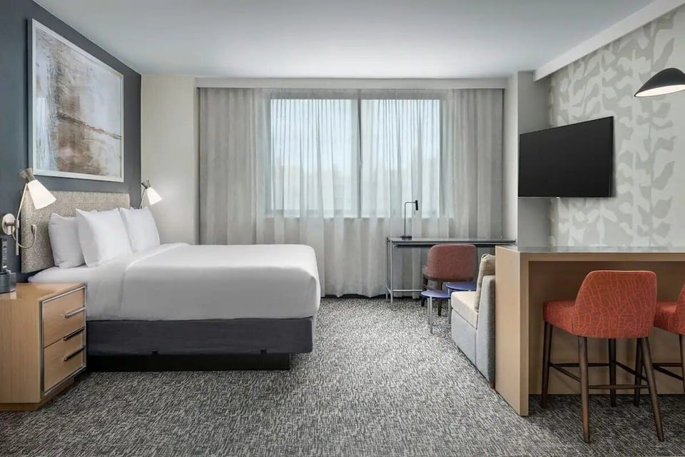 Bedroom. Interior and views may vary based on location and availability