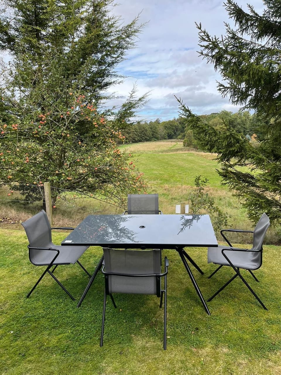 Garden view over the old golf course. 