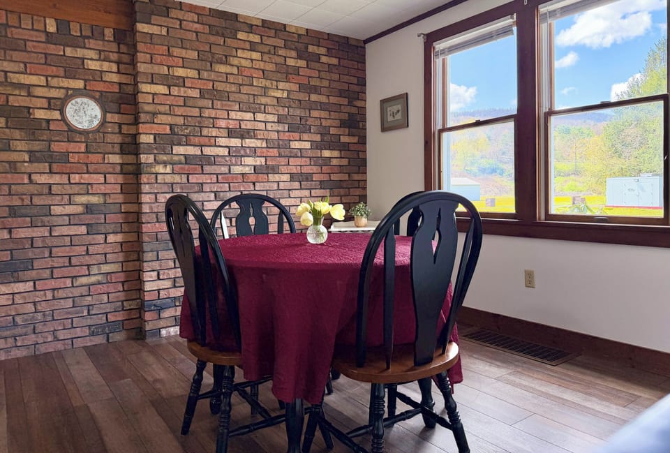 Cozy dining area set for shared meals and conversation