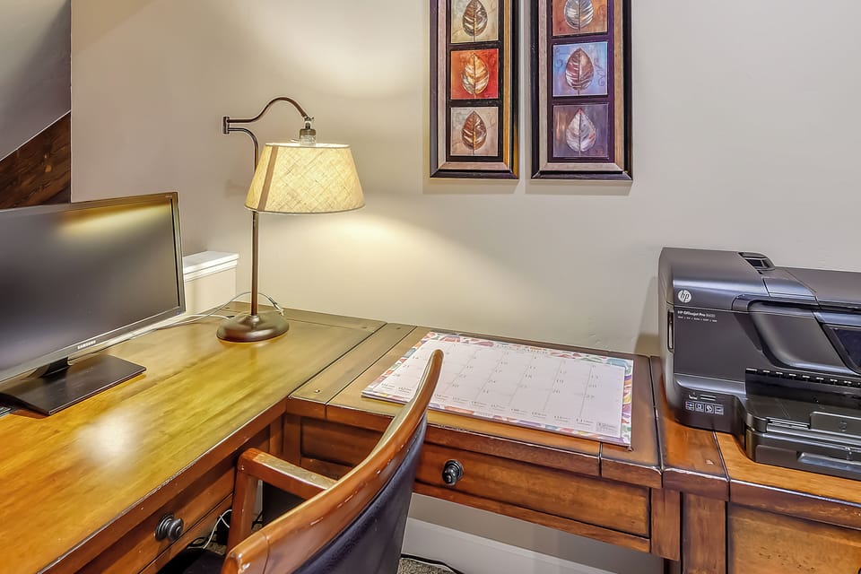 Top Floor Loft Office Desk, Monitor, Printer - Perfect for Digit