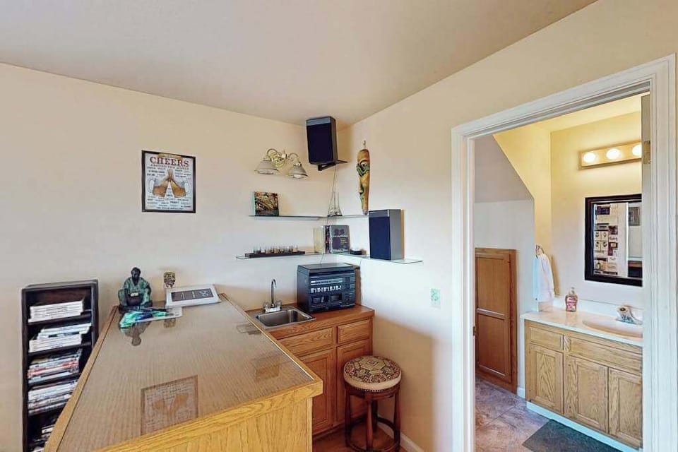 Discover your private entertainment nook stocked with media and games — a cozy corner to recharge between Sonoma County adventures.