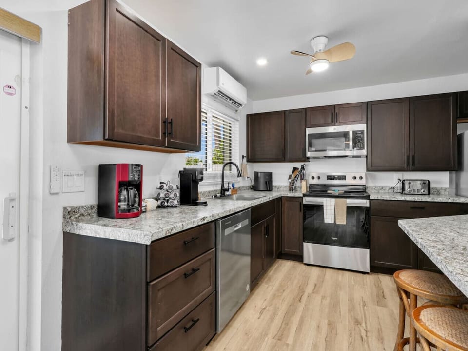 Modern appliances, plenty of prep space, and everything you need to cook and feel right at home.