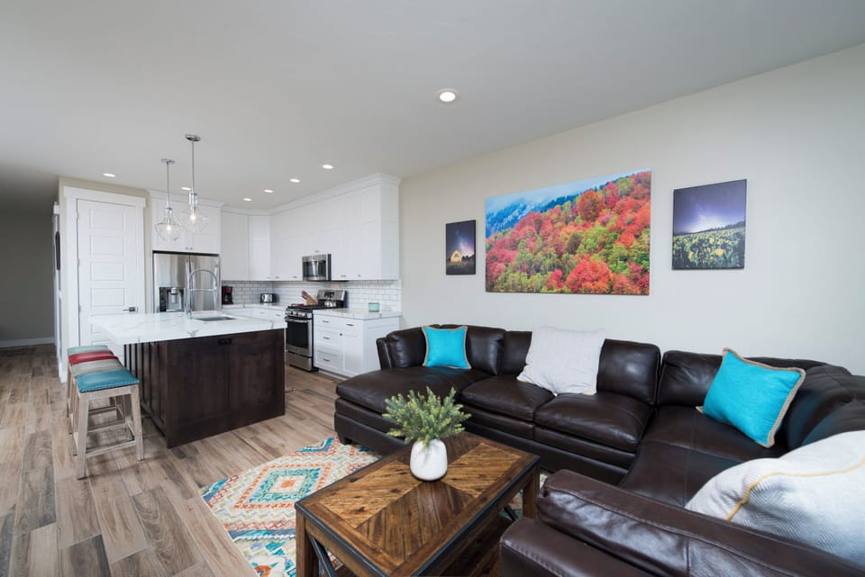 Bright, welcoming living space perfect for gathering with family and friends