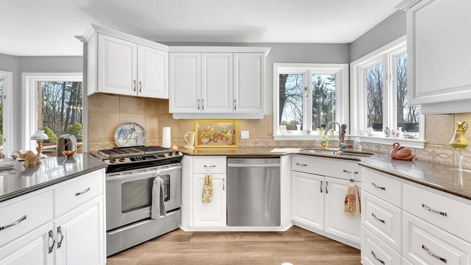     “Modern kitchen fully equipped for group meals”