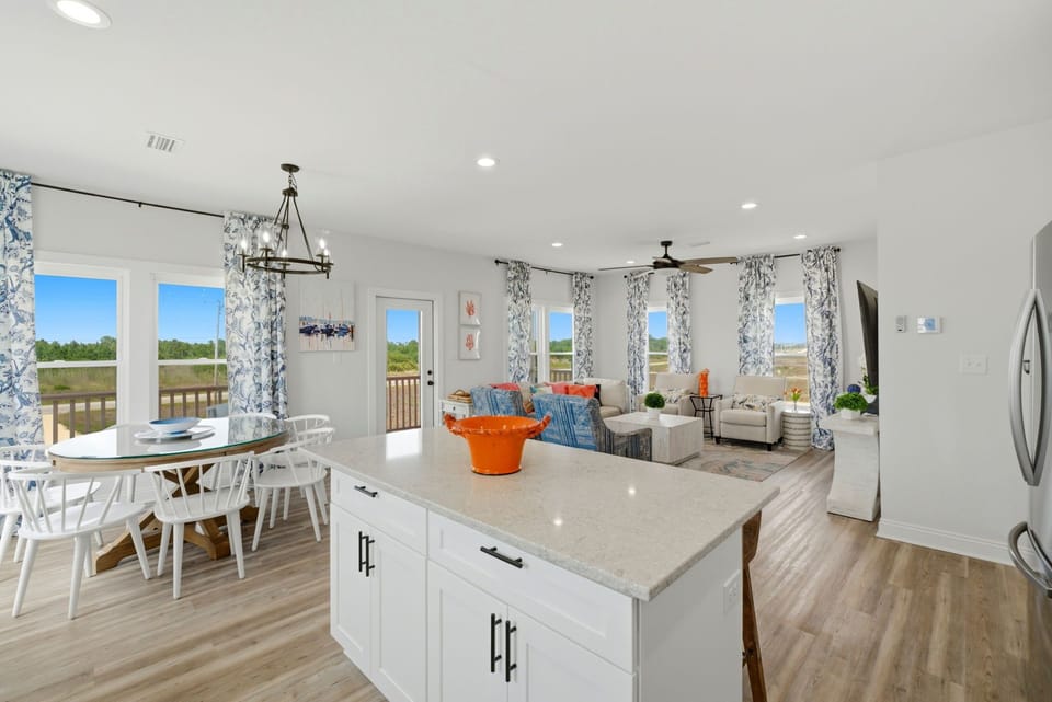 Generous Kitchen Island with Additional Seating