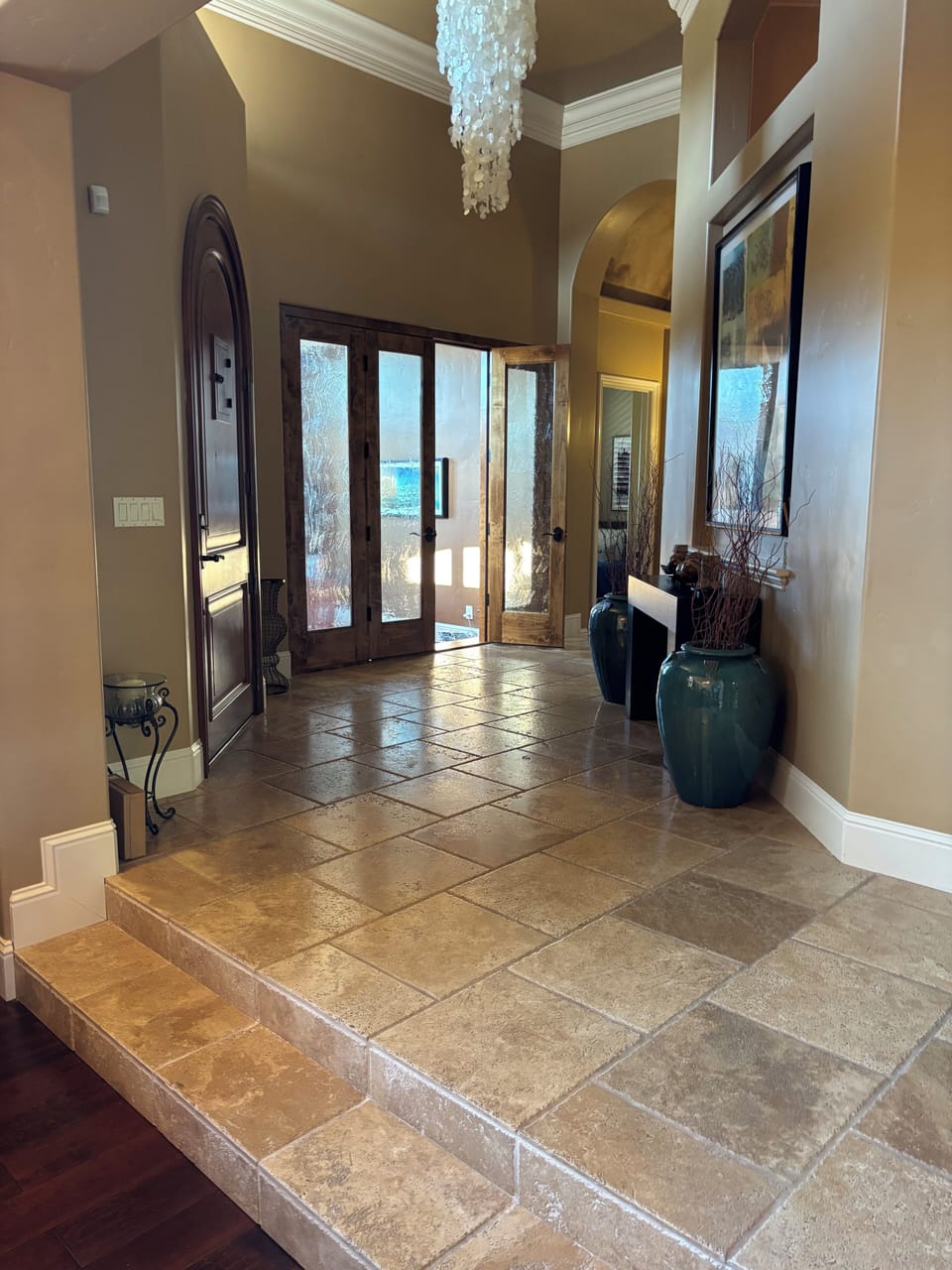 view inside front door