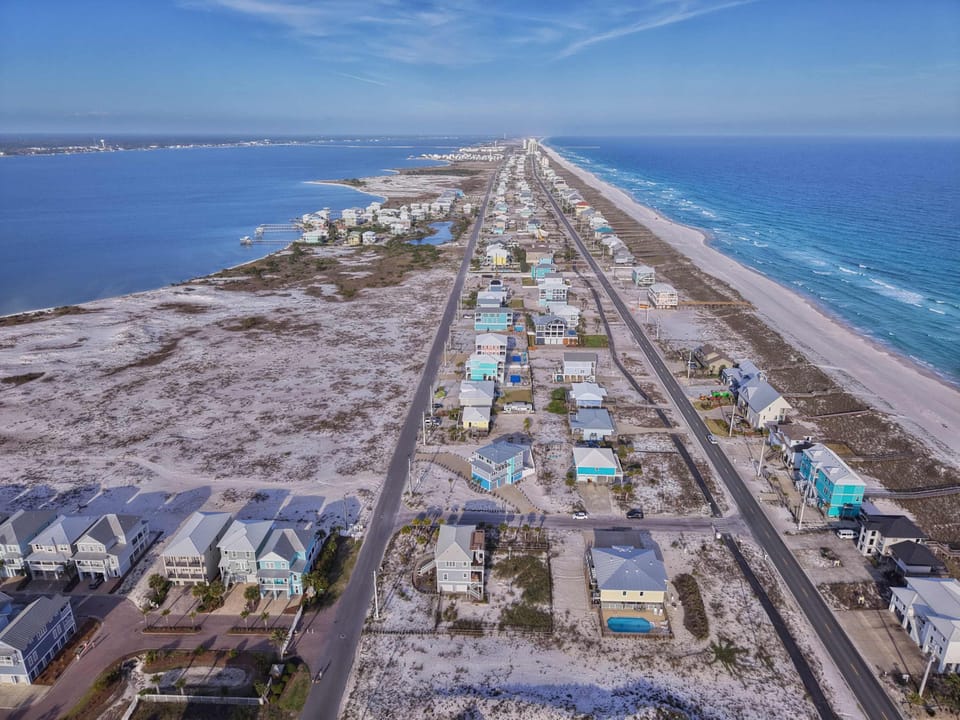 Drone View of Coastal Location