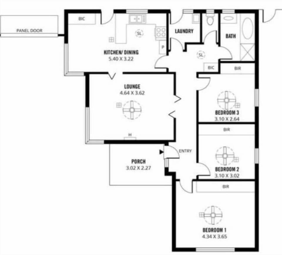 Floorplan of house.