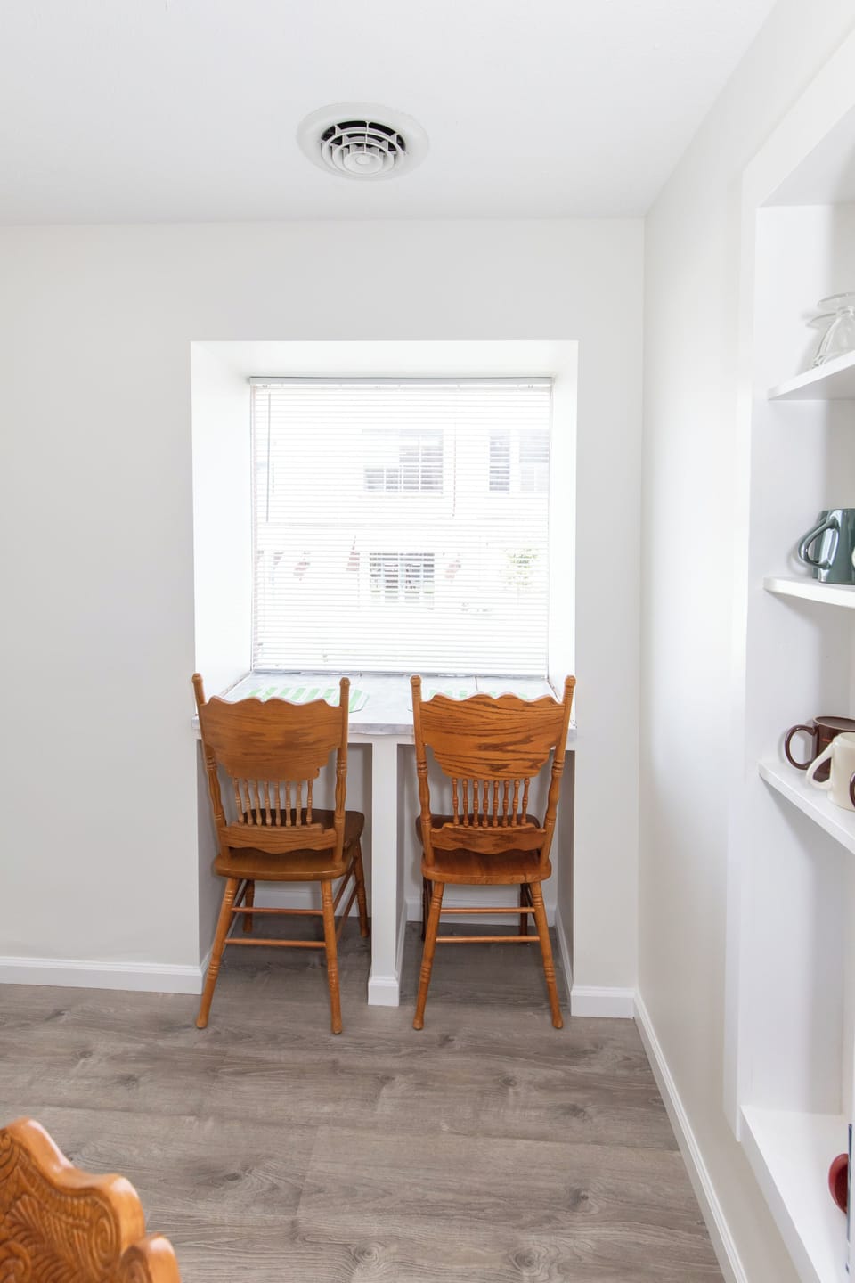 Sunny window nook, a good spot for morning coffee