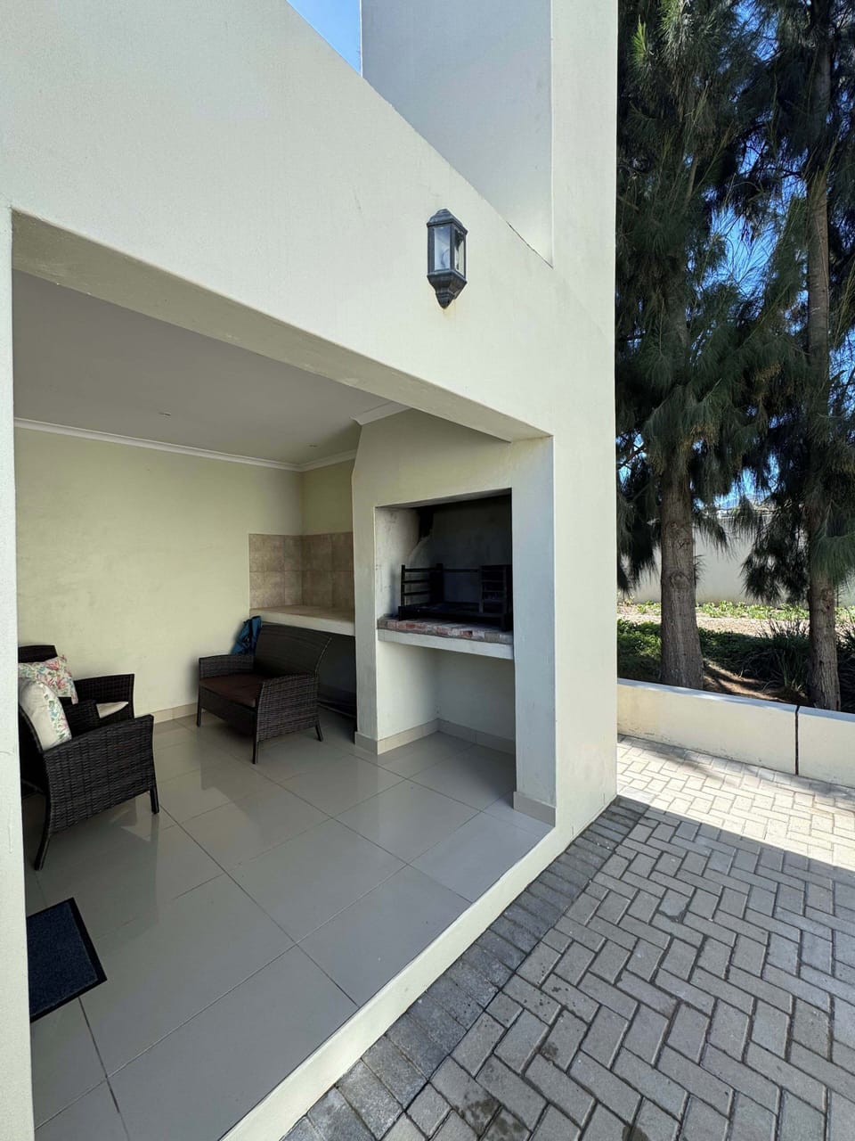 Outdoor patio with barbeque 