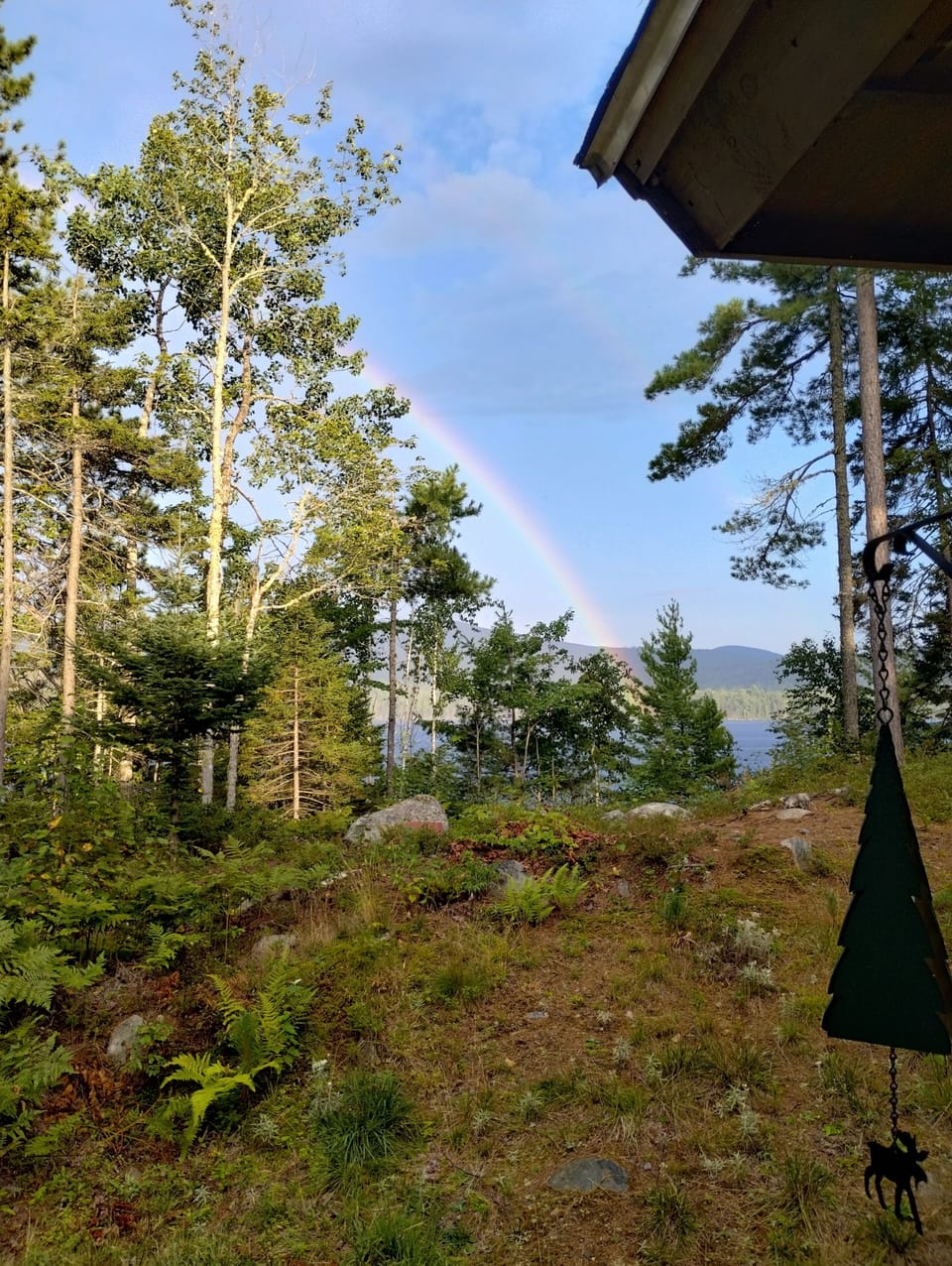 rainbow from deck