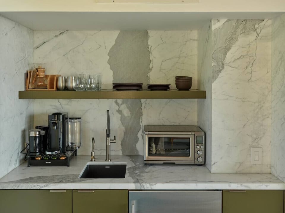 Marble on marble a kitchenette this beautiful deserves its own moment.