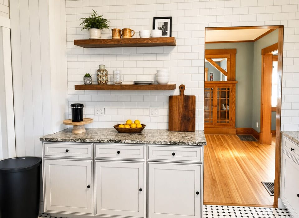 Open-shelf kitchen cabinet