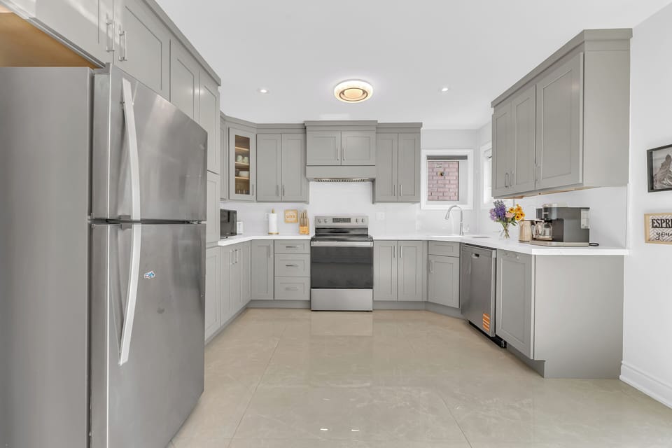 Bright, well-organized kitchen space for home-cooked meals.
