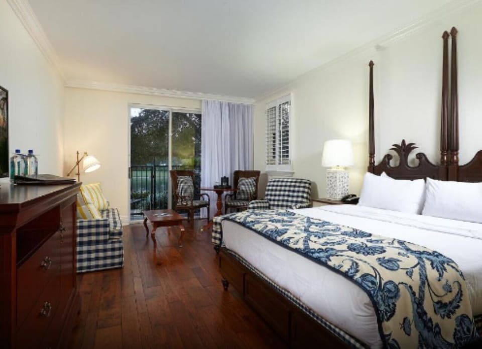 Stretch out in a spacious room with cozy seating nook.