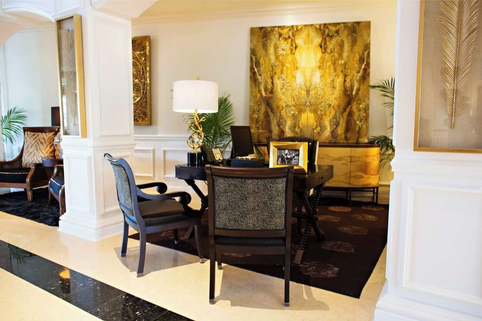 Unwind in the elegant lobby, perfect for quiet conversations.