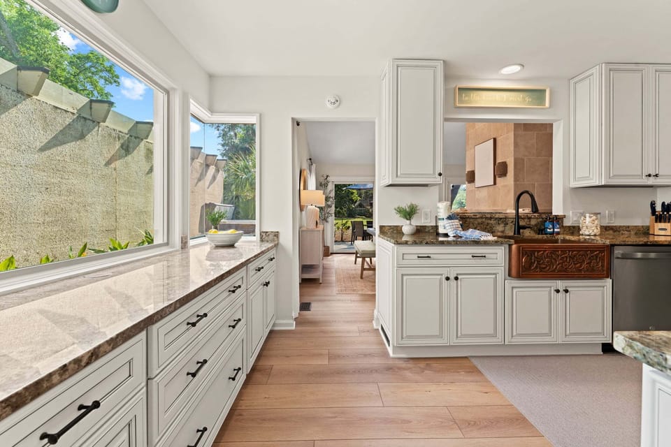 Spacious layout makes cooking for a group easy and enjoyable