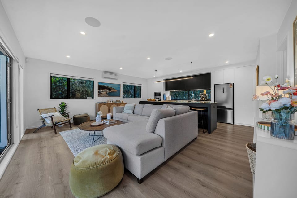 Open-plan living & kitchen area