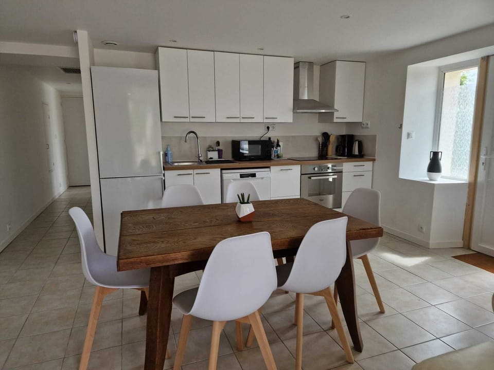 Dining table in living room