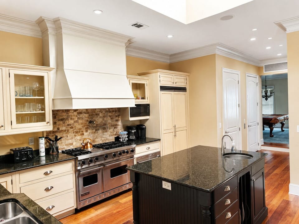Kitchen.  Gas range and oven.  
