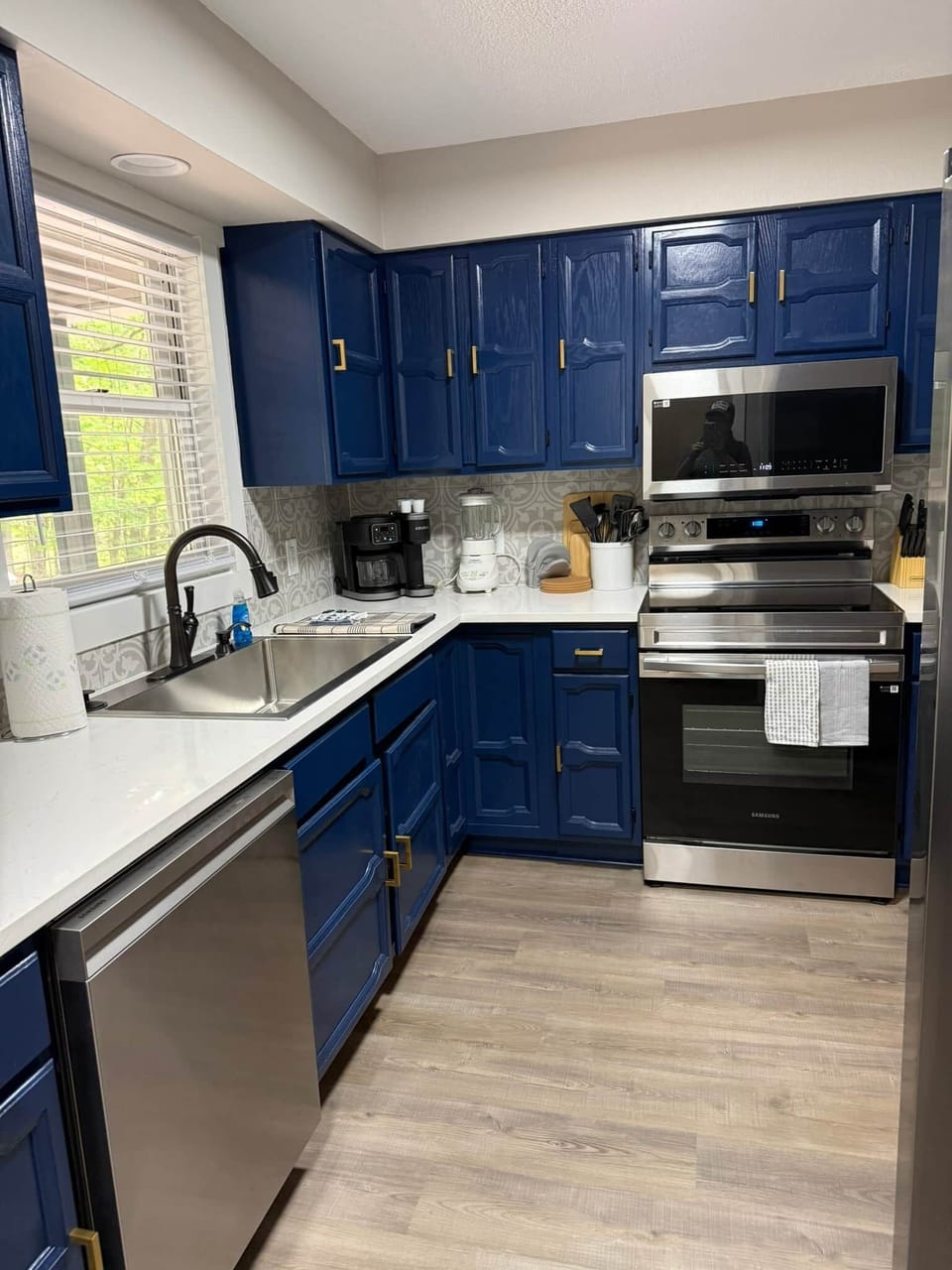 renovated kitchen with modern appliances
