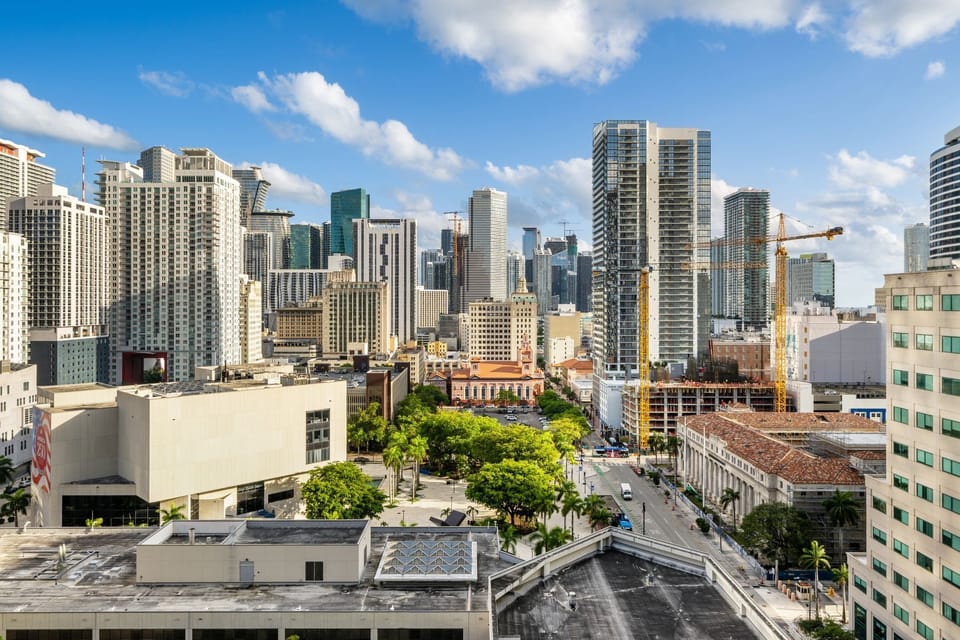 Panoramic skyline views from the balcony and surrounding area.