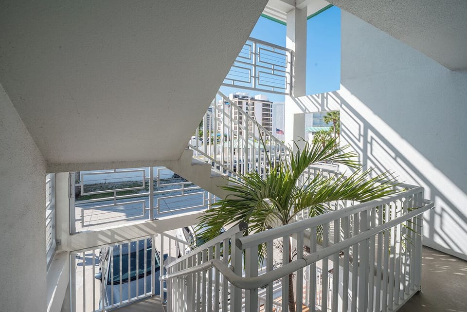 Steps upstairs to your second floor condo
