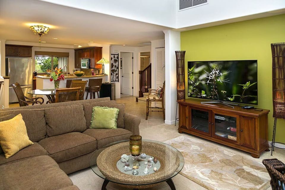 Large flat screen TV in living area