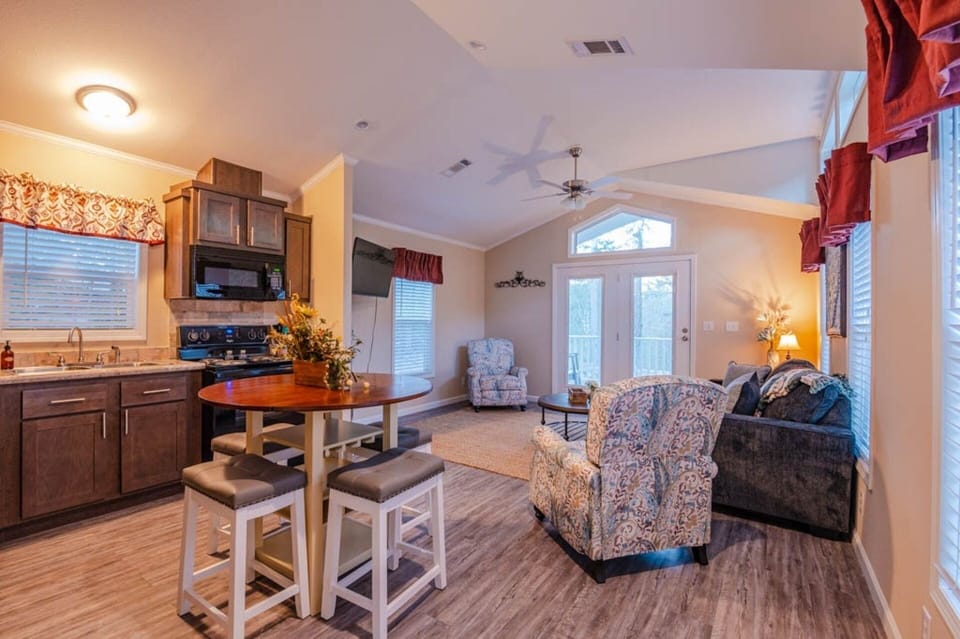 Bright kitchen with breakfast table