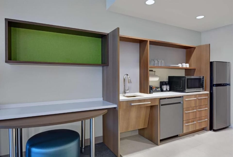 Kitchenette and workspace