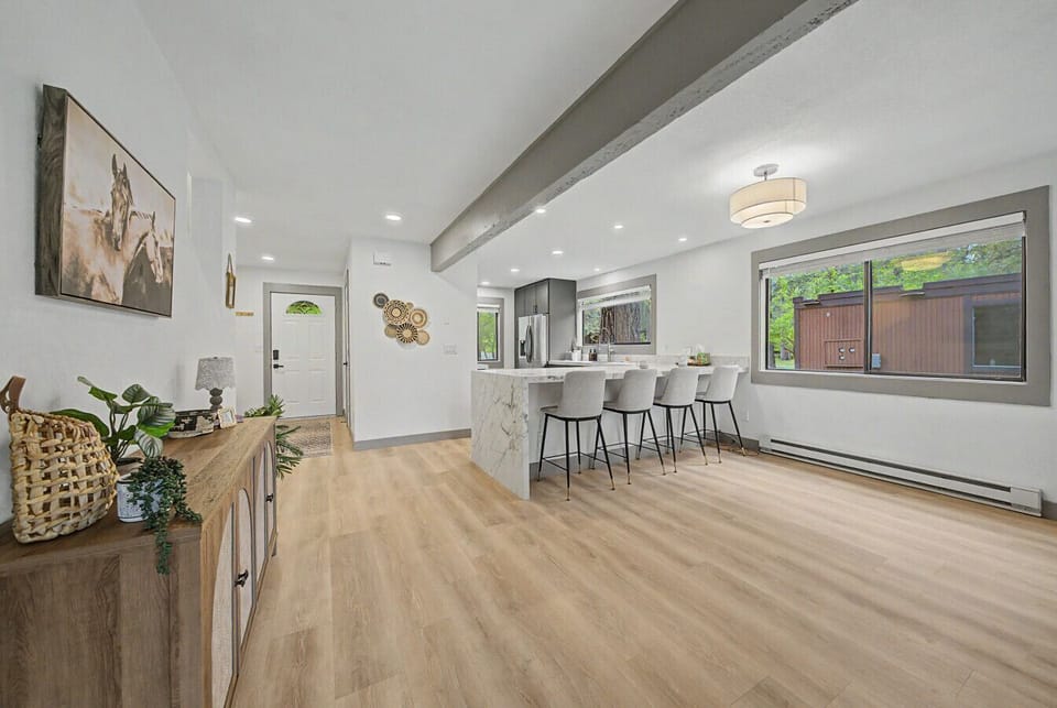 Clean lines, warm neutrals, and mountain light — the design is effortlessly inviting