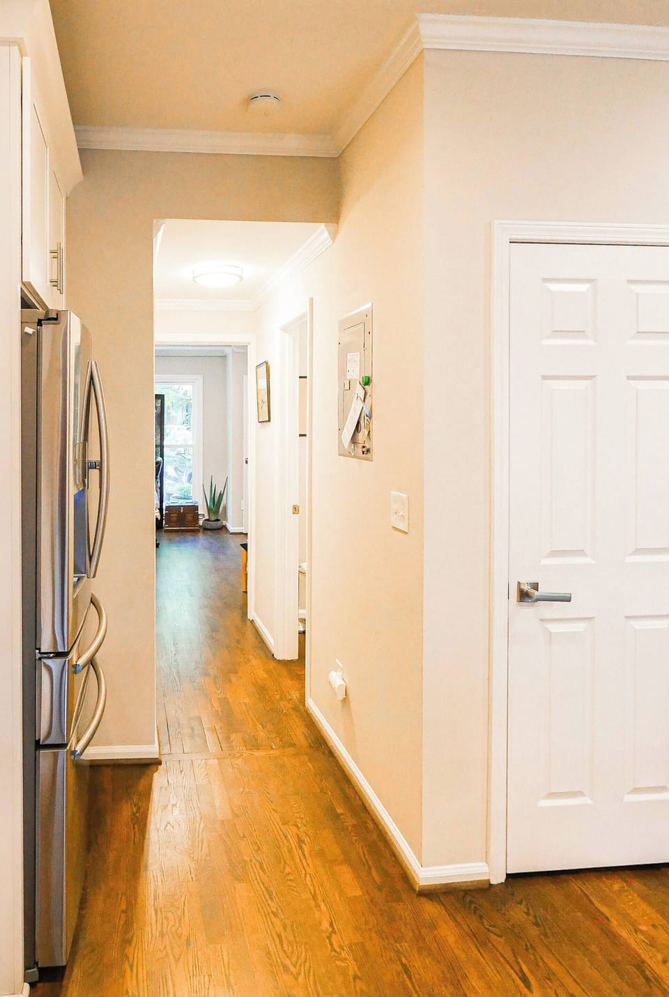 hallway to office and exercise bike downstairs