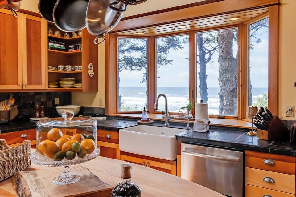 Even the dishes come with a view