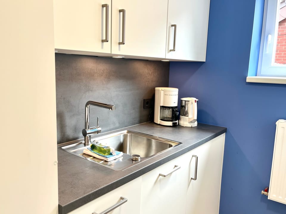 Modern Kitchen with Sink and Coffee Maker