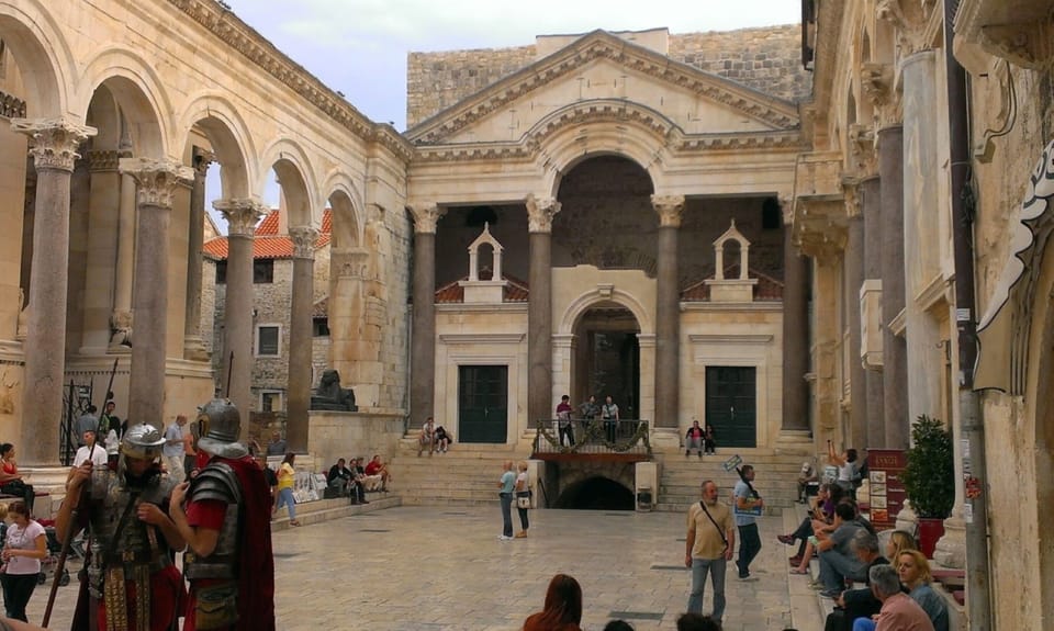 Peristil square in Diocletian's Palace, just a few minutes’ walk from the room.