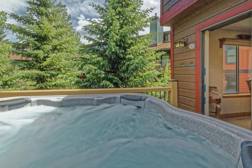 Private Hot Tub on Deck Outside from Dining Area
