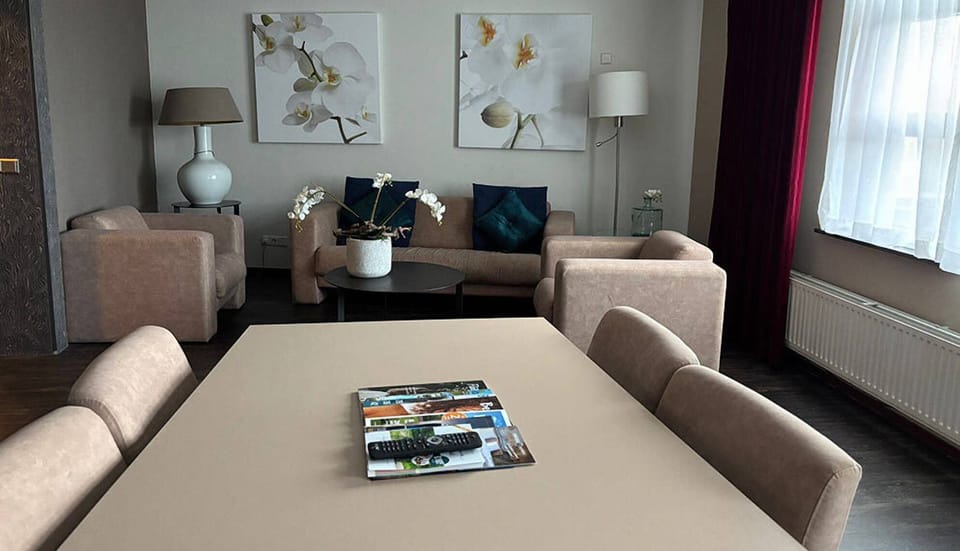 Gather and relax on plush seating in a calm lounge