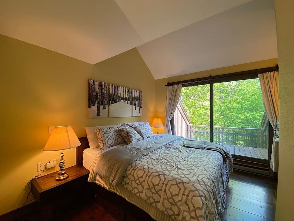 Wake up to stunning mountain views from the comfort of your king bed, a perfect start to your peaceful day.