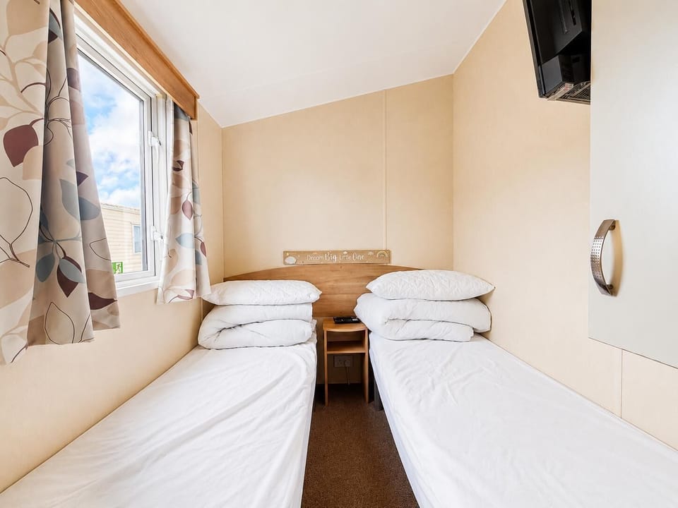 The main bedroom has built in wardrobes for your use. These help to make this a real home from home. Unpack and relax before planning your first adventure along the coast.