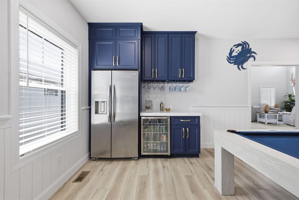Bar Area in the Game Room 2nd Refrigerator and Beverage Cooler
