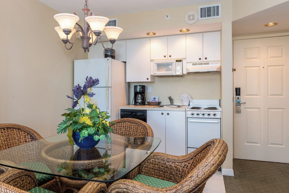 Enjoy easy meals with a bright kitchenette and cozy dining.