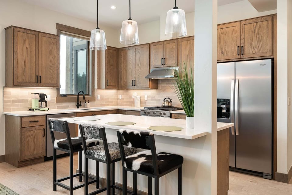 Fully Stocked Chefs Kitchen With Stainless Steel Appliances