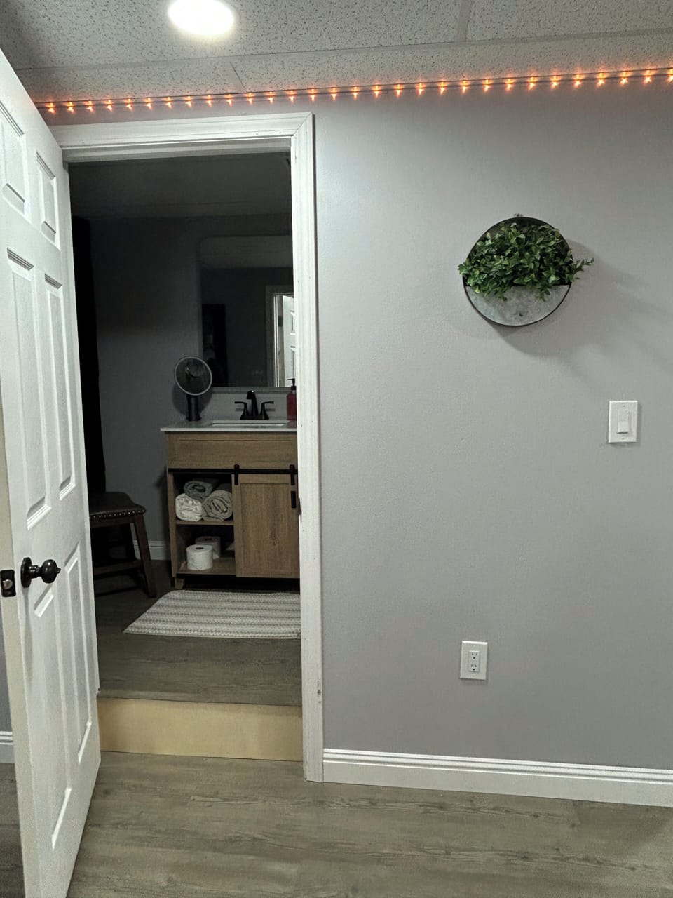 Entry to bathroom (step)