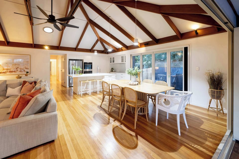 This pet friendly beach house welcomes up to two dogs upon approval.