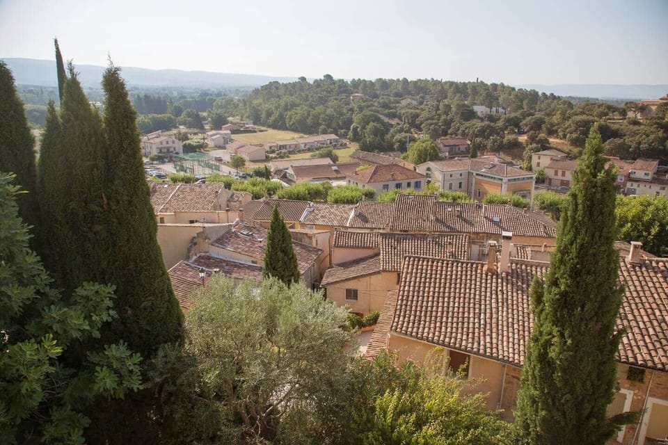 View of the village from the kitchen terrace