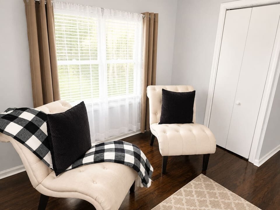 Quiet and relaxing space perfect for reading or unwinding
